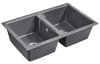 Кухонная мойка Paulmark TANDEM 80/2 PM238150-DG 80х50 цвет черный
